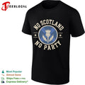 No Scotland No Party Thistle Badge Scottish Pride T-shirt