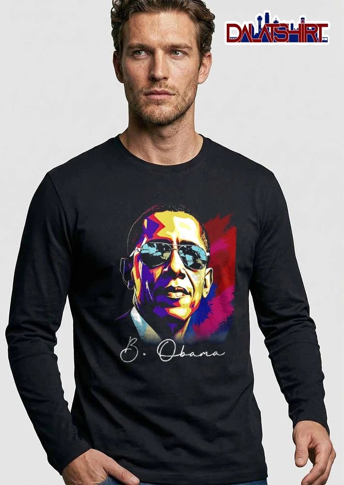 B Obama Colorful Neon Portrait Aviator Sunglasses Reflection shirt