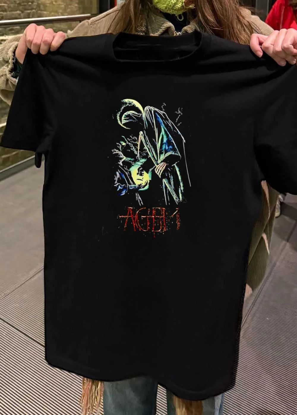 Grim Reaper Holding Glowing Orb Death God Aesthetic Dark Fantasy T-Shirt