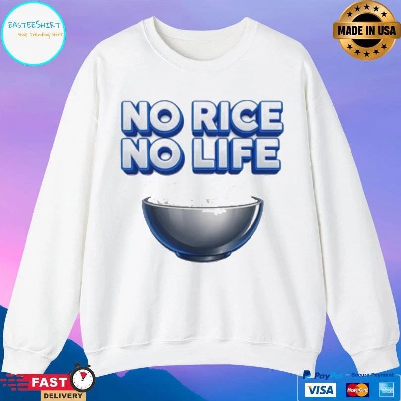 No Rice No Life Rice Bowl T-shirts
