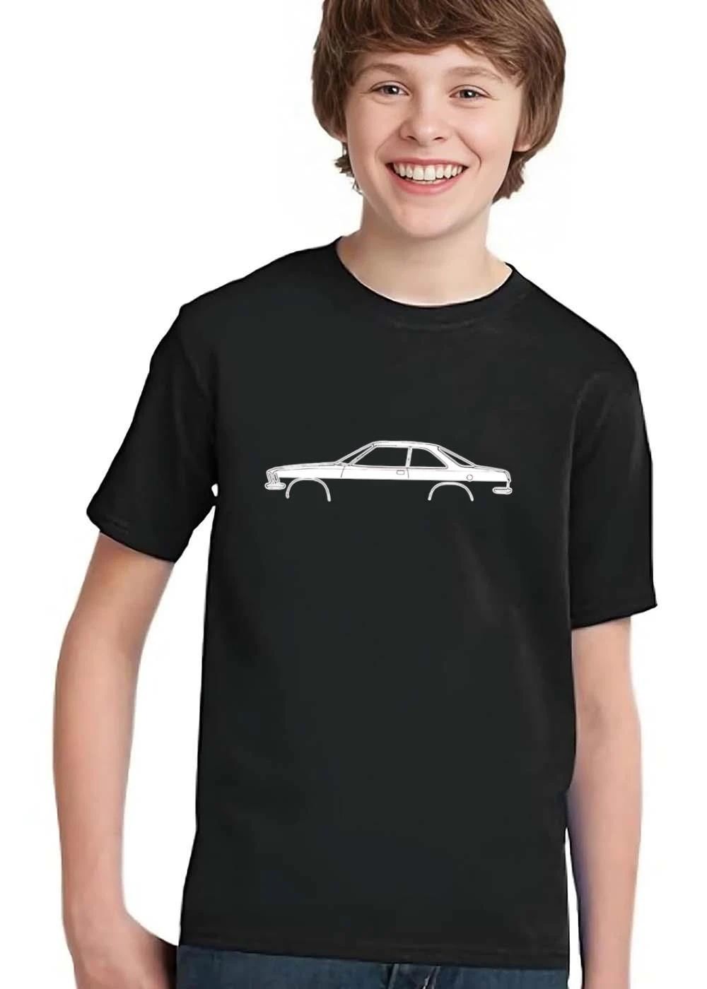 Retro Vintage Classic Coupe Car Side Profile White Line Art shirt