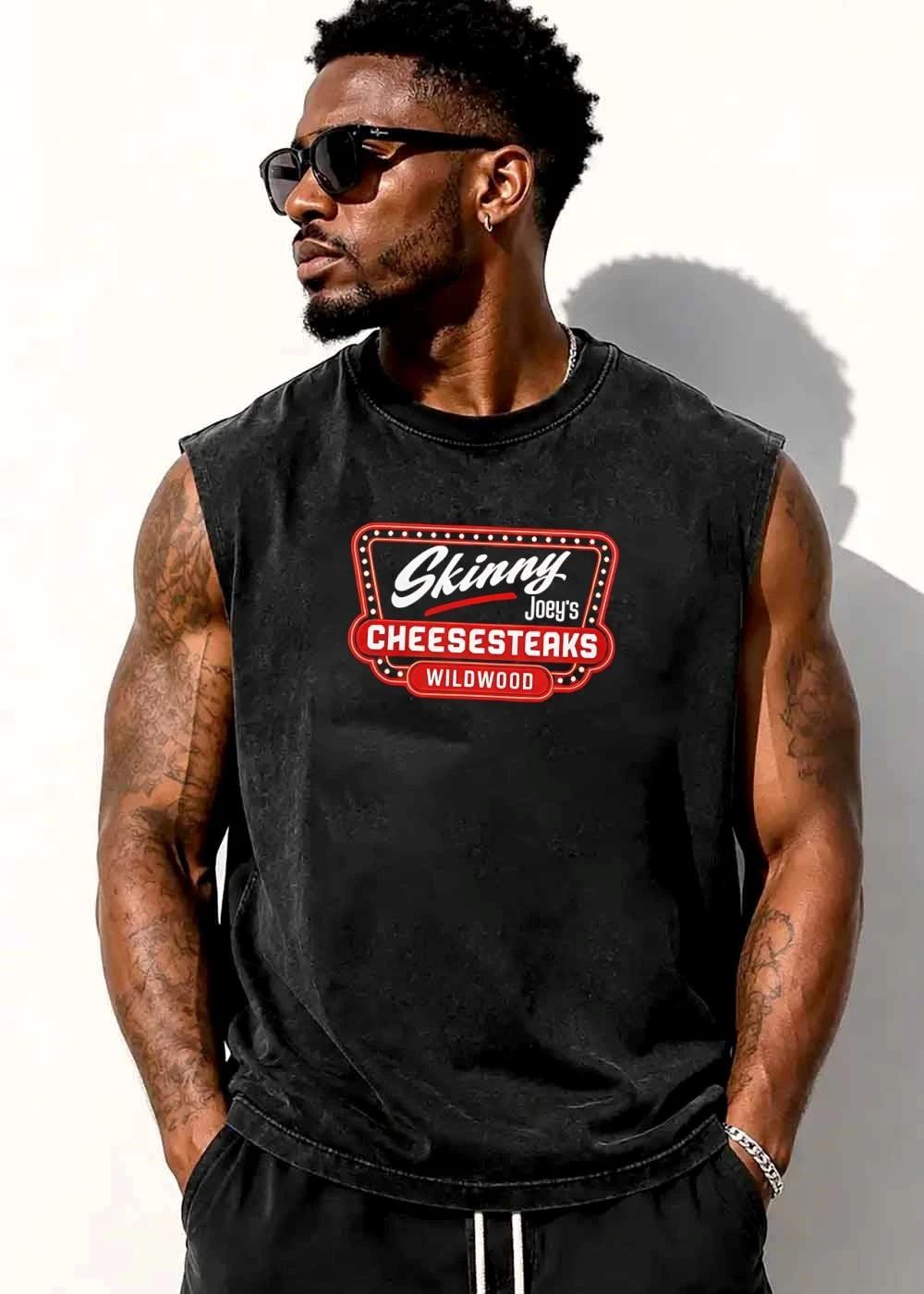 Skinny Joeys Cheesesteaks Wildwood Retro Marquee Frame Bulb Lights Sign shirt