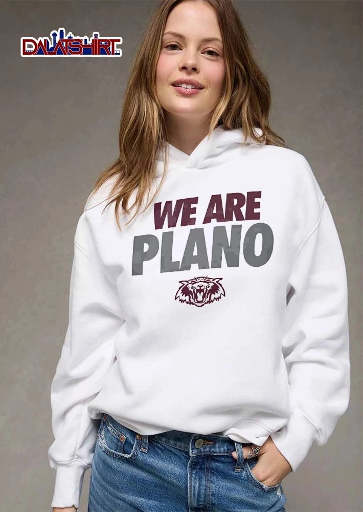 We Are Plano Growling Maroon White Wildcat Head Mascot Logo shirt