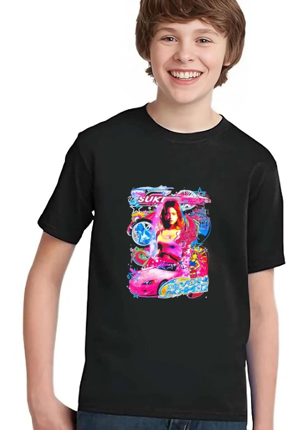 Suki Devon Aoki Pink Sports Car Dragon Speedometer Neon Collage Bootleg shirt
