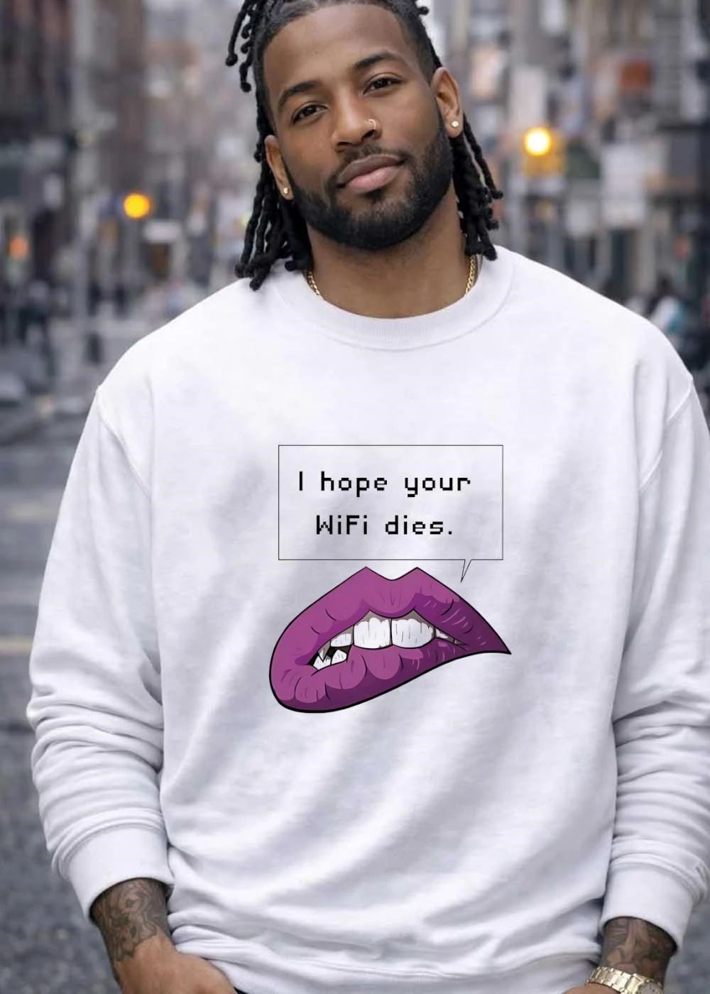 Bite Me I Hope Your WiFi Dies Graphic shirt
