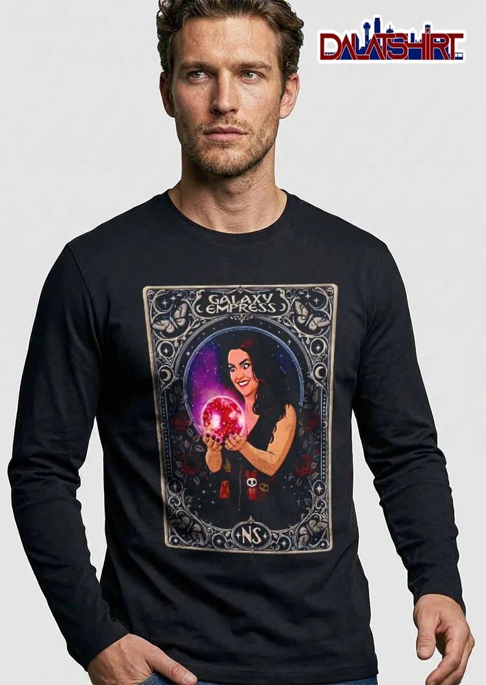 Galaxy Empress Ns Tarot Card Woman Glowing Crystal Ball shirt