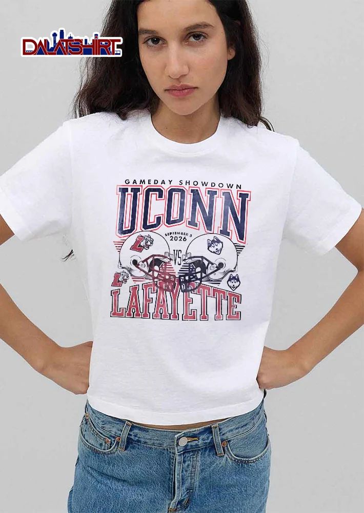 Uconn Huskies Lafayette Leopards NCAA Showdown September 5 2026 Vs Opposing Football Helmets shirt