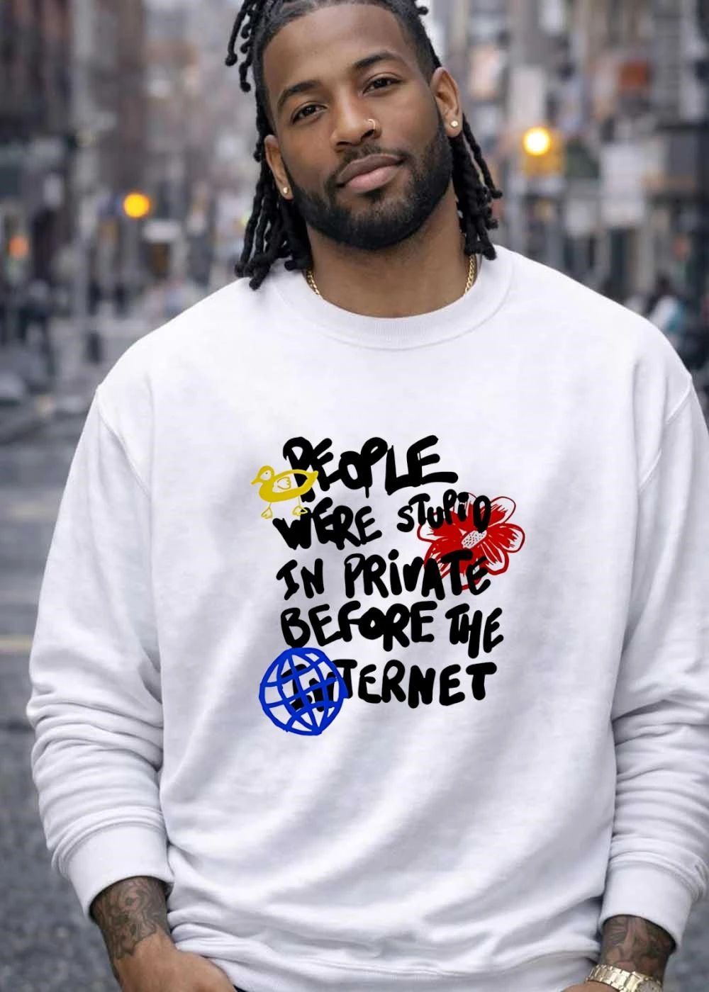 Duck Flower Globe People Were Stupid in Private Before the Internet shirt
