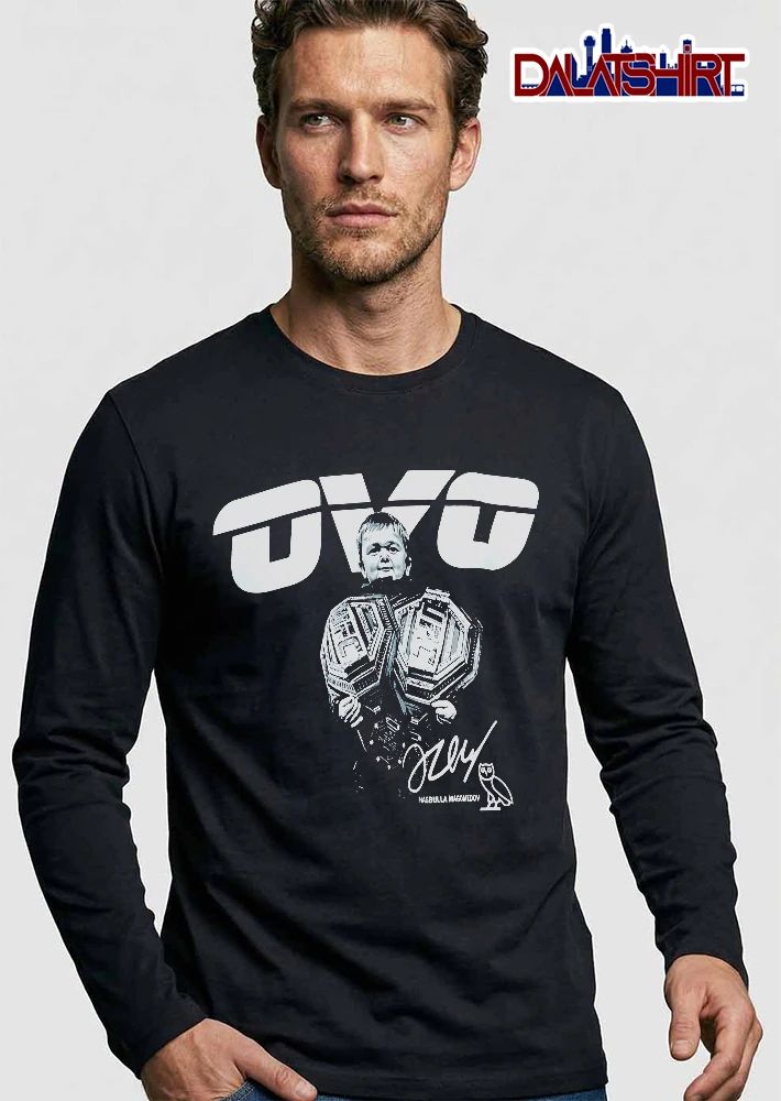 Ufc Ovo Hasbulla Magomedov Holding Two Championship Belts Owl Logo shirt