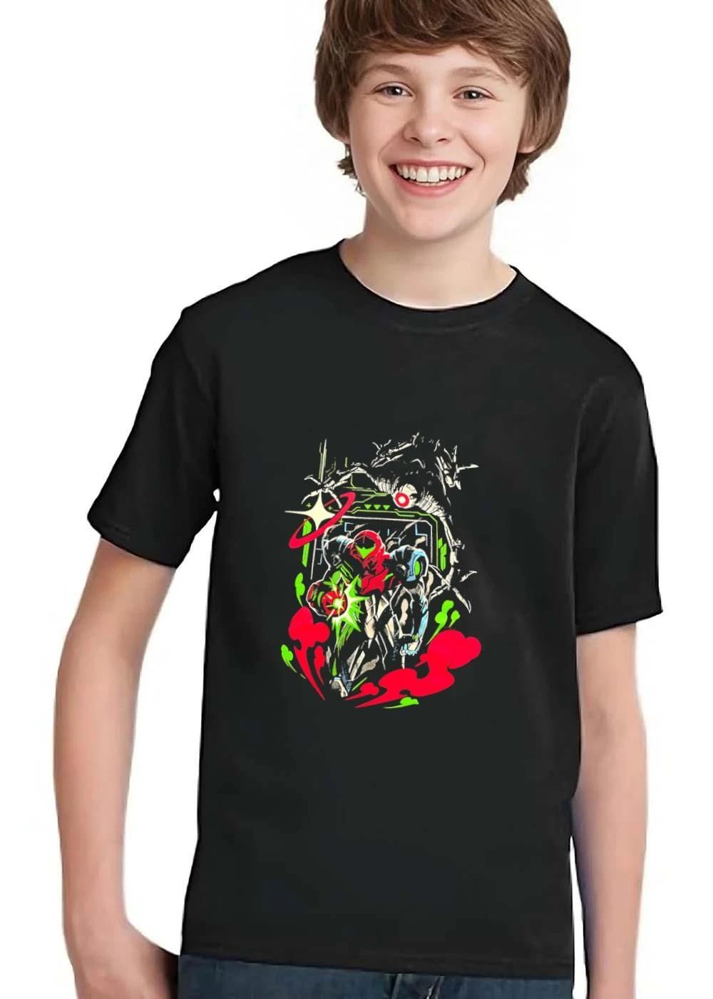 Sci Fi Armored Bounty Hunter Emmi Robot Neon Comic shirt