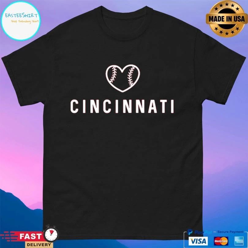 Cincinnati Baseball Heart T-shirts