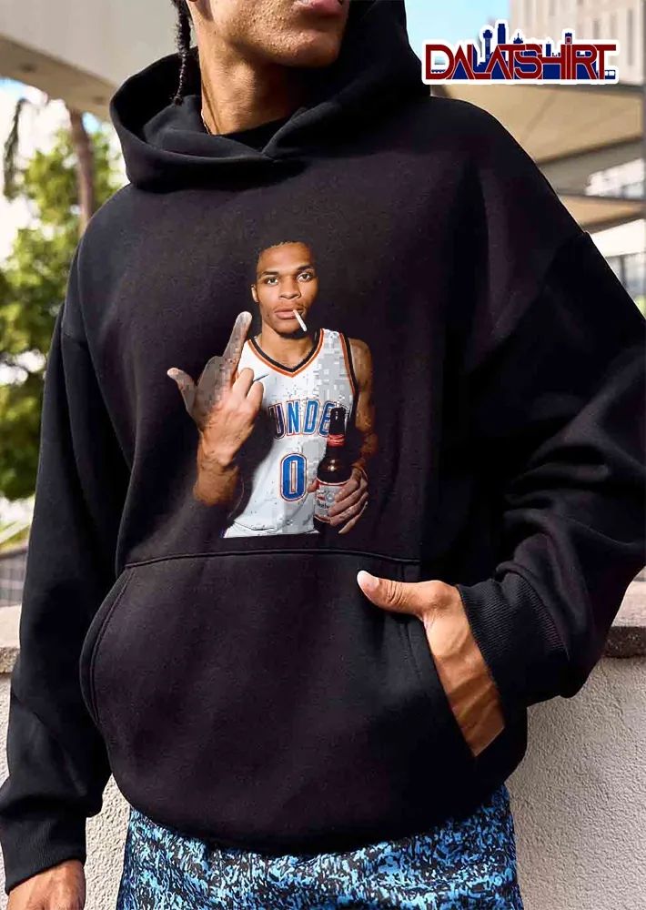 Russell Westbrook Middle Finger Cigarette Beer 0 Shirt