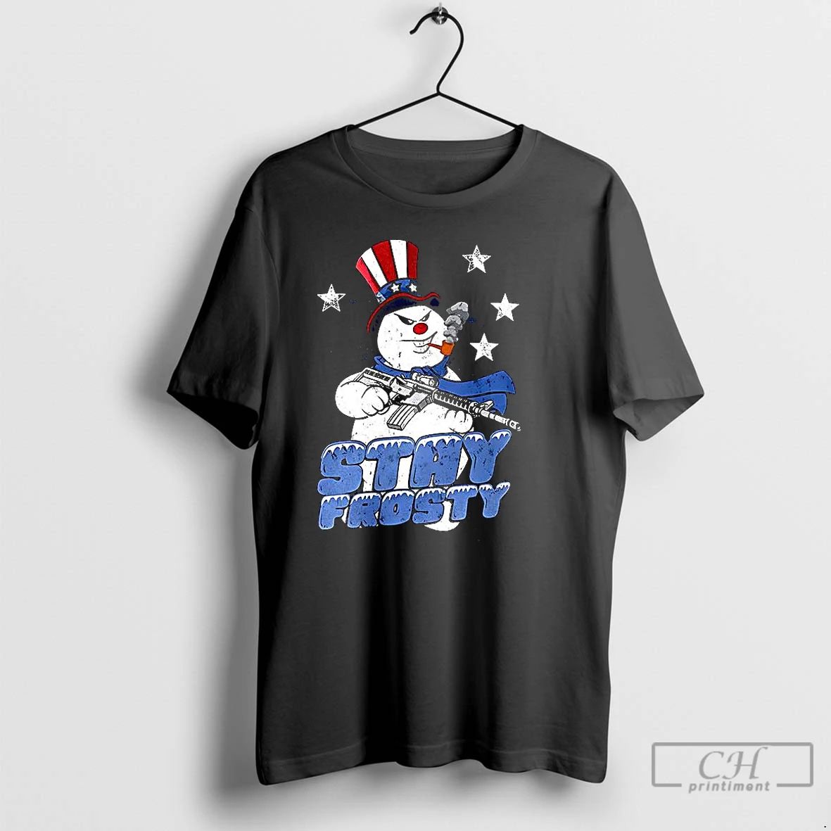 Premium Stay Frosty Snowman Christmas T Shirts