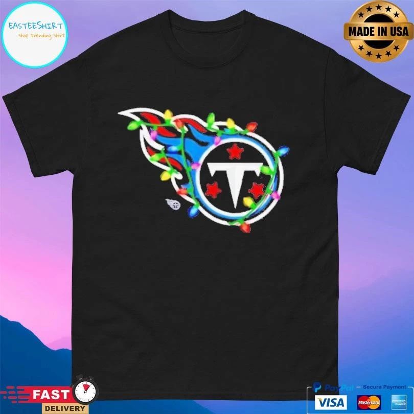 Tennessee Titans Logo Holiday Lights T-shirts