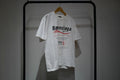 Balenciaga Printed Cotton-Jersey T-Shirt White/Red- Unisex - Size S - 054
