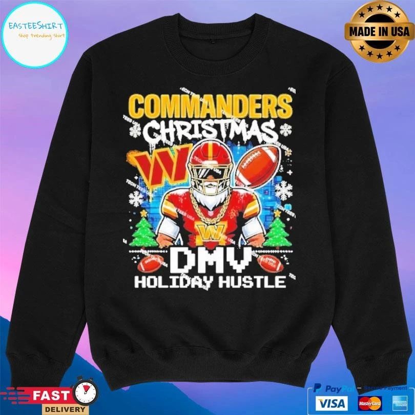 Washington Commanders Christmas Football Dmv Holiday Hustle T-shirts