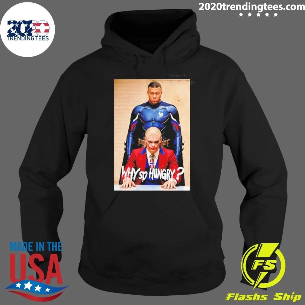 Kylian Mbappé and Erling Haaland x The Dark Knight Why So Hungry Shirt
