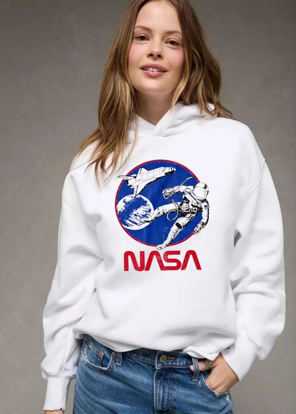 Nasa Distressed Space Shuttle Tethered Astronaut Earth Circle shirt