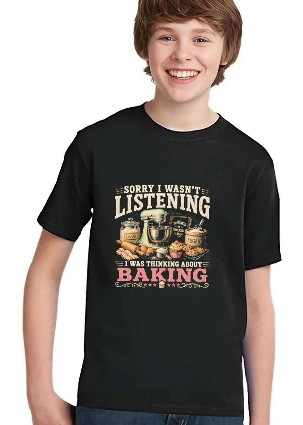 Sorry I Wasnt Listening Was Thinking About Baking Vintage Stand Mixer Flour Sugar Cupcake shirt