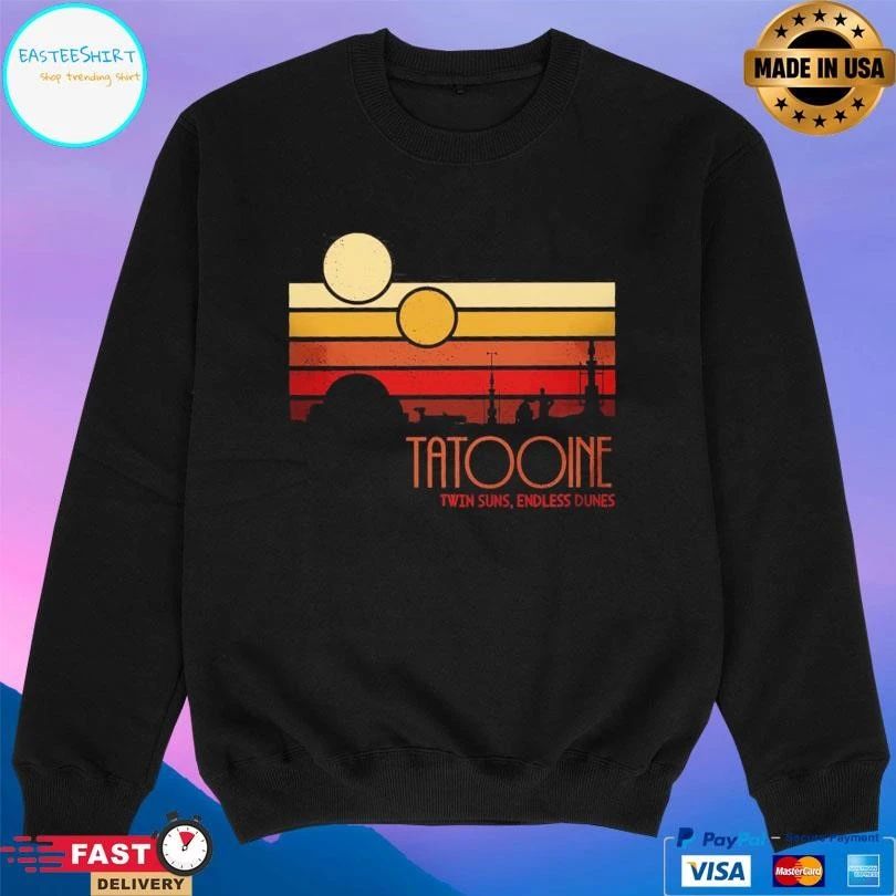 Retro Tatooine Twin Suns Endless Dunes T-shirts