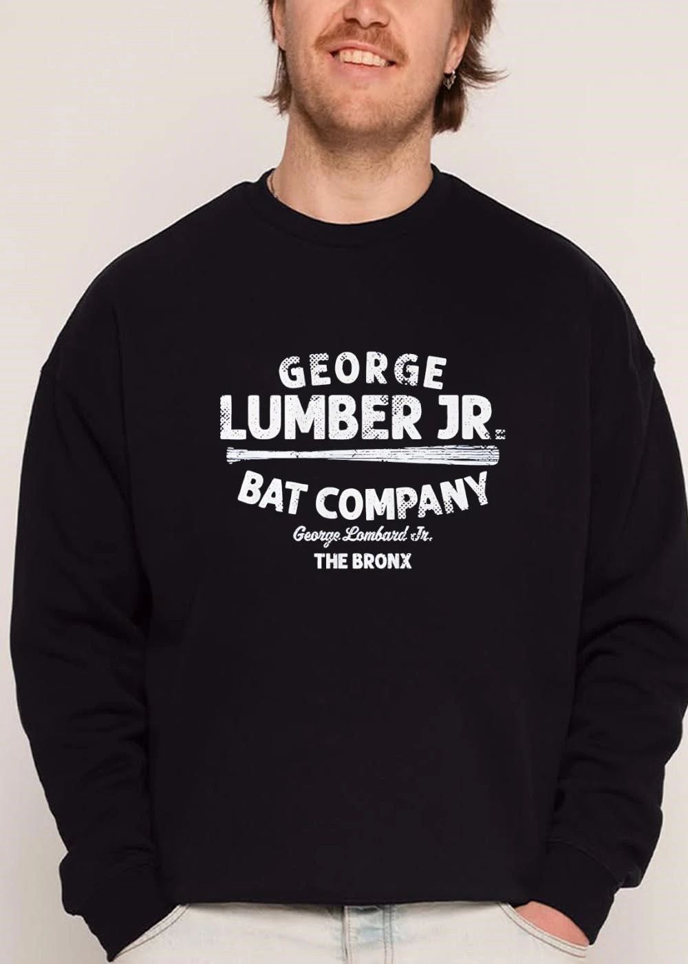 George Lumber Jr Bat Company Lombard The Bronx Distressed Baseball shirt