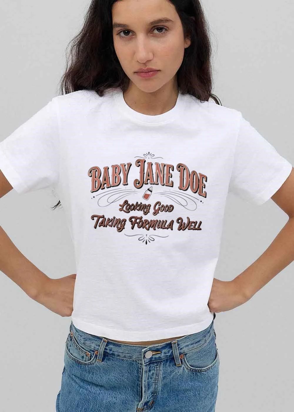 Looking Good Taking Formula Well Baby Jane Doe Milk Bottle Decorative Swirl Ornaments shirt
