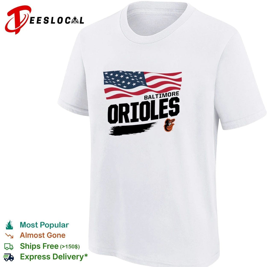 Baltimore Orioles Waving Flag Baltimore Orioles T-shirt
