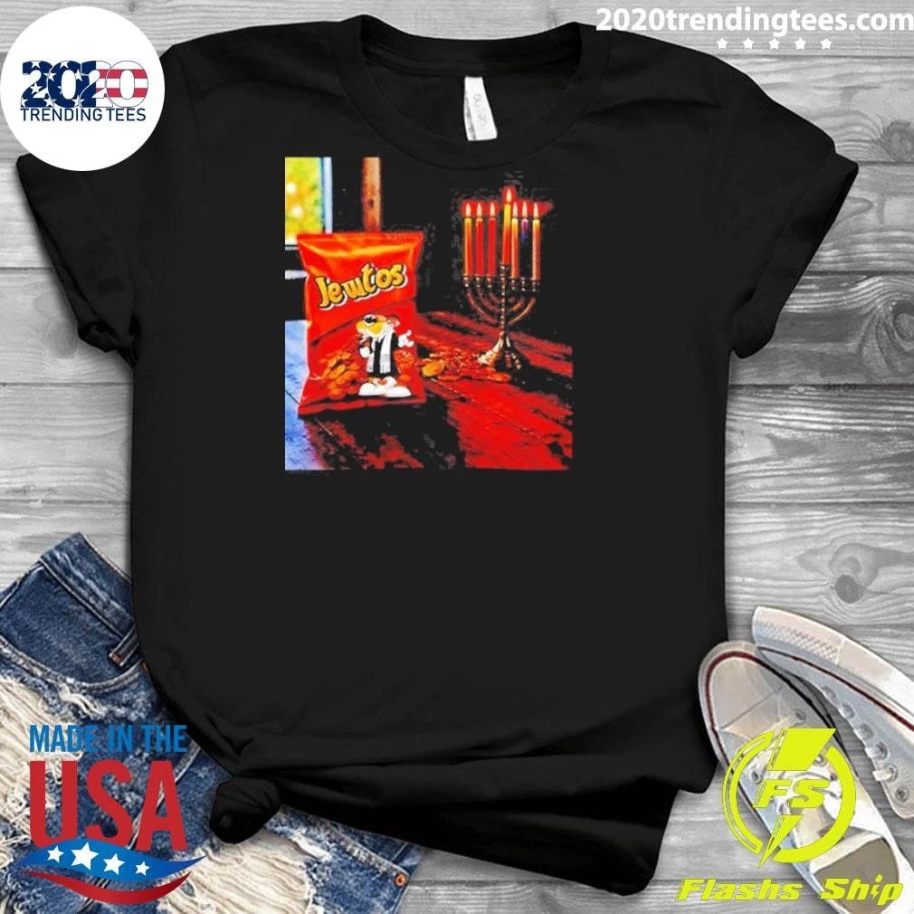 Jewtos Hanukkah Chips Jewish Menorah Funny Shirt