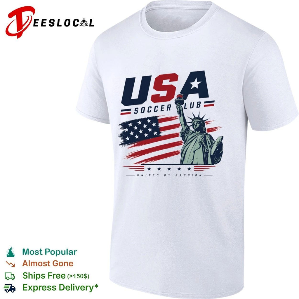 USA Soccer Club Statue of Liberty United by Passion T-shirt