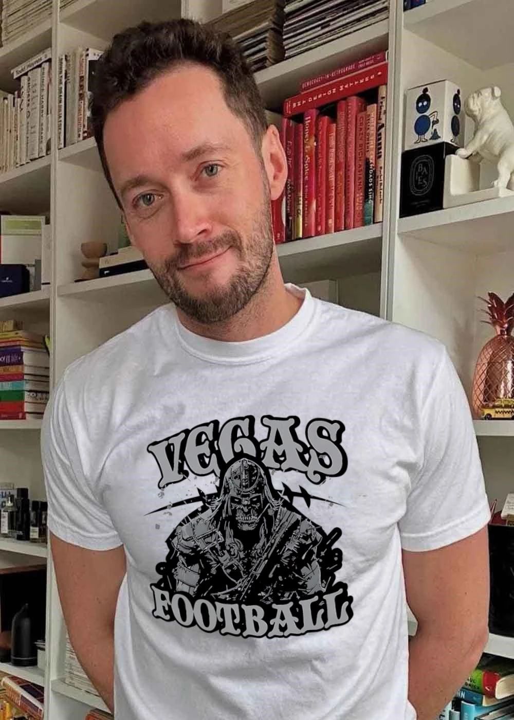 Vegas Football Undead Warrior Grayscale Graphic T-Shirt