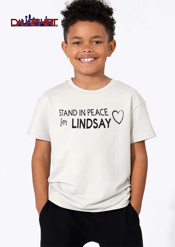 Stand In Peace For Lindsay Black Ink Hand Drawn Heart Line Art shirt