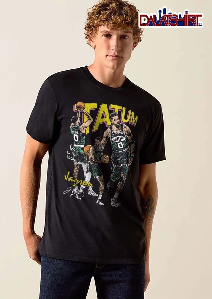 Boston Celtics NBA Ice In His Veins Jayson Tatum Bootleg Player Action Collage Halftone shirt