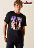 May Yada Watcharamusik Woman Collage Purple Lightning Sparkles 90s Bootleg shirt