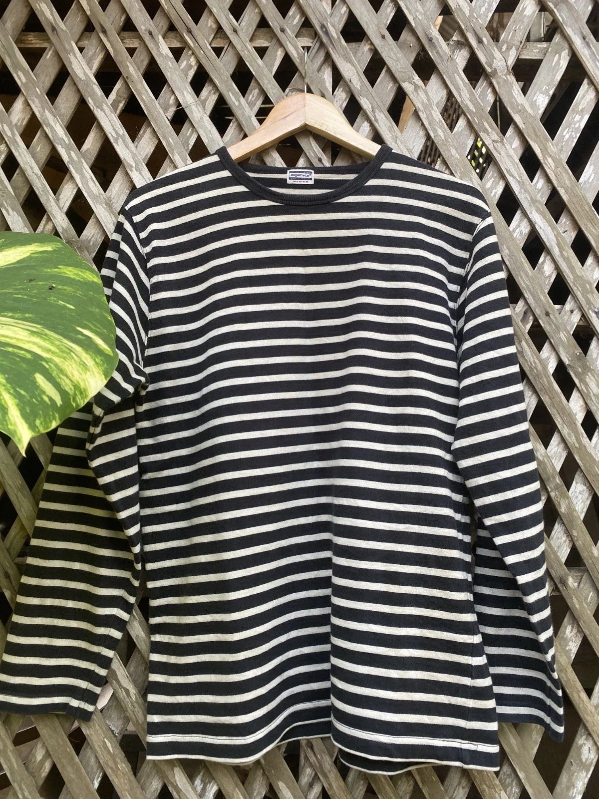 Superwin Long Sleeve Striped Border Tee