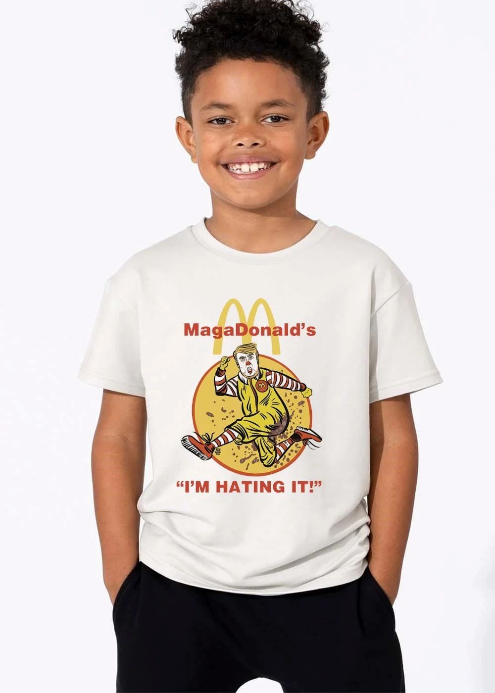 Magadonalds Im Hating It Brian Walsby 2026 Donald Trump Clown Caricature Running shirt