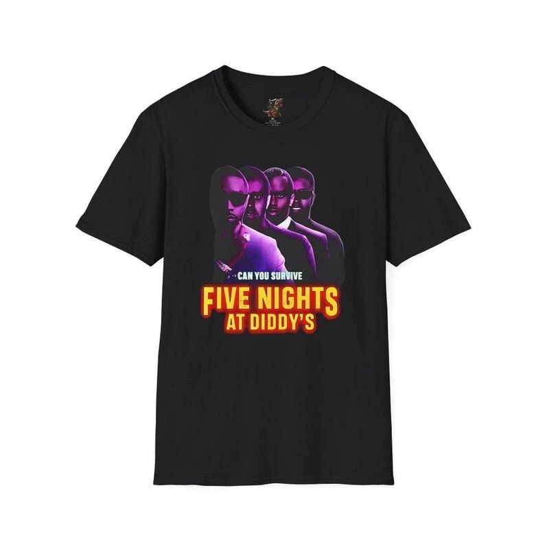 Five Nights At Diddy's. Funny, Meme, FNAF T-Shirt, Unisex Tee, US size