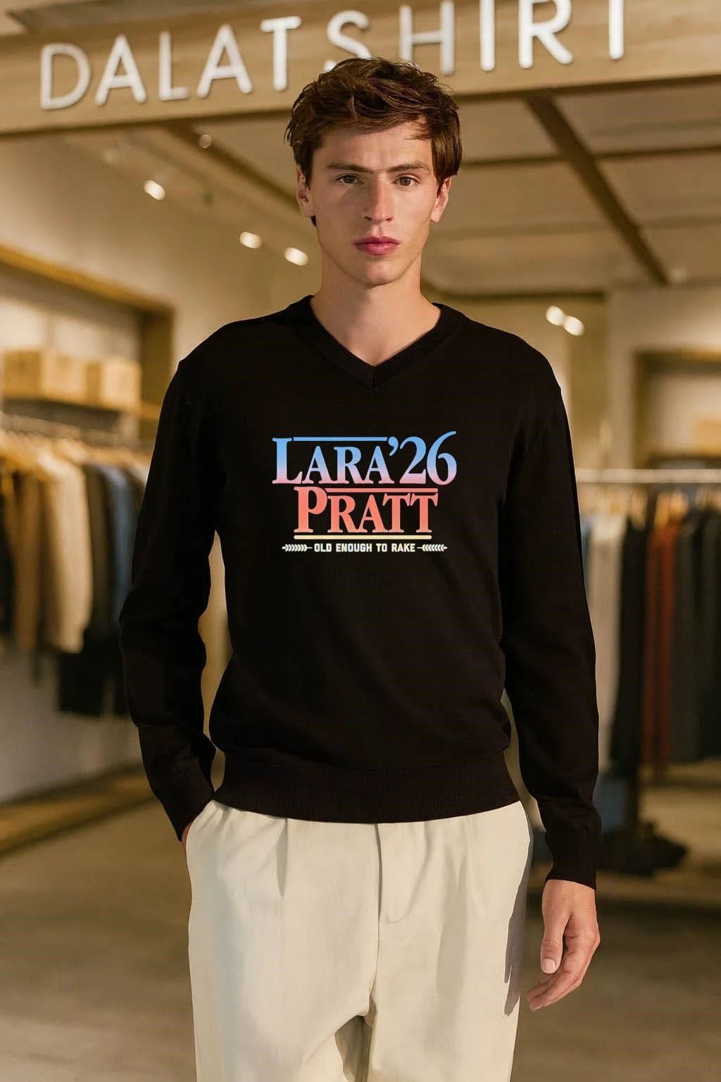 Old Enough to Rake Lara 26 Pratt shirt