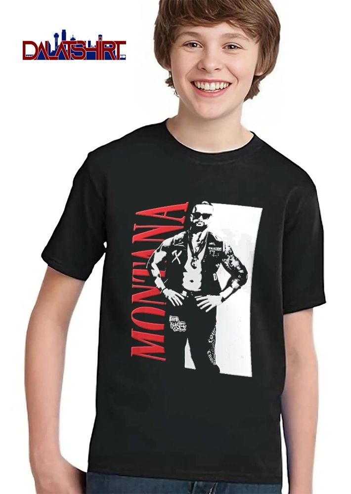 Montana French Montana Stencil Graphic Hands On Hips Sunglasses Leather Vest shirt