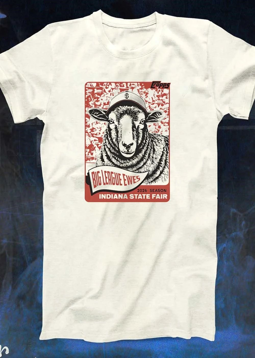 Copps Big League Ewes 2026 Season Indiana State Fair Sheep Baseball Shirt