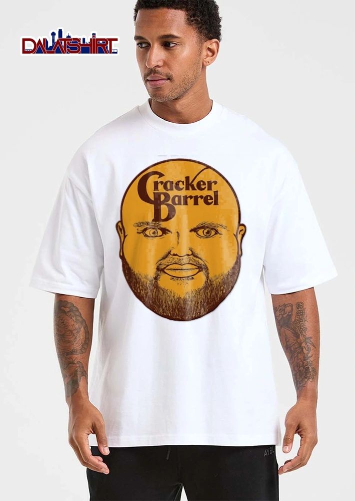 Cracker Barrel JD Vance Parody Line Art Portrait Oval Head shirt