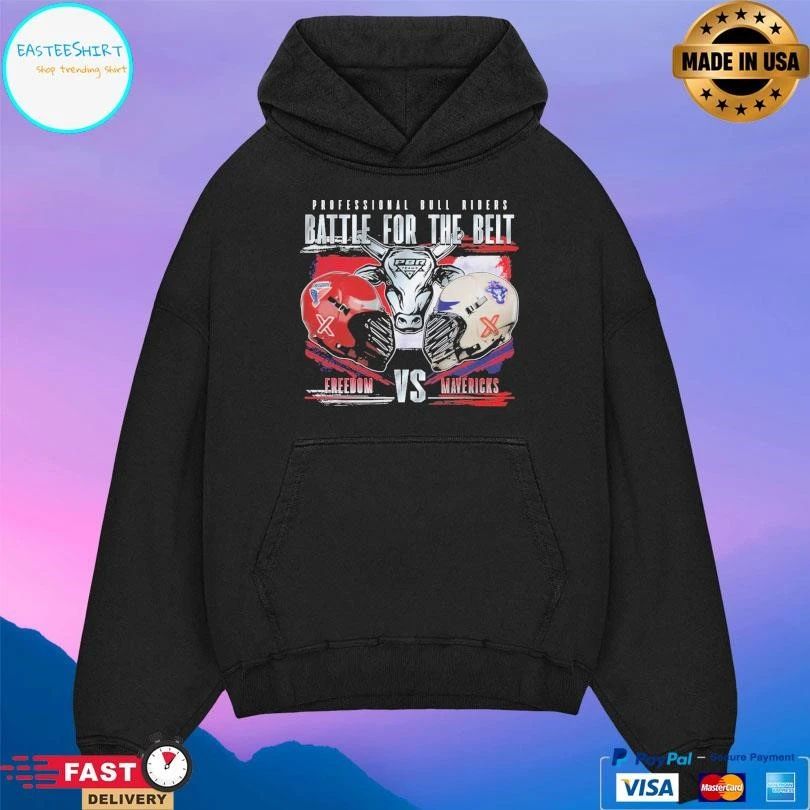 Professional Bull Riders Battle For The Belt Rivalry Freedom Vs Mavericks T-shirts