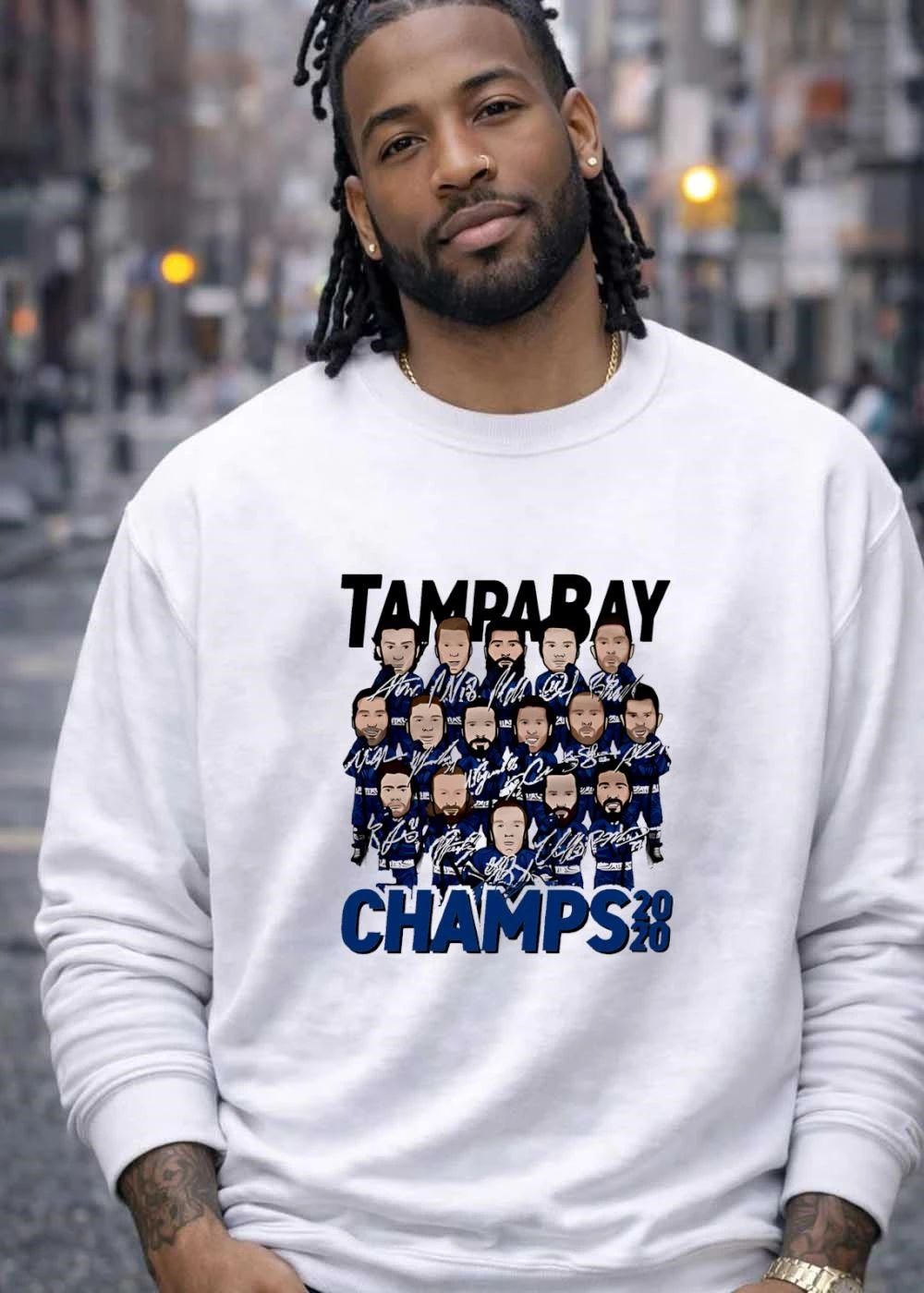 Tampa Bay Champs 2020 Illustration Hockey Team T-Shirt