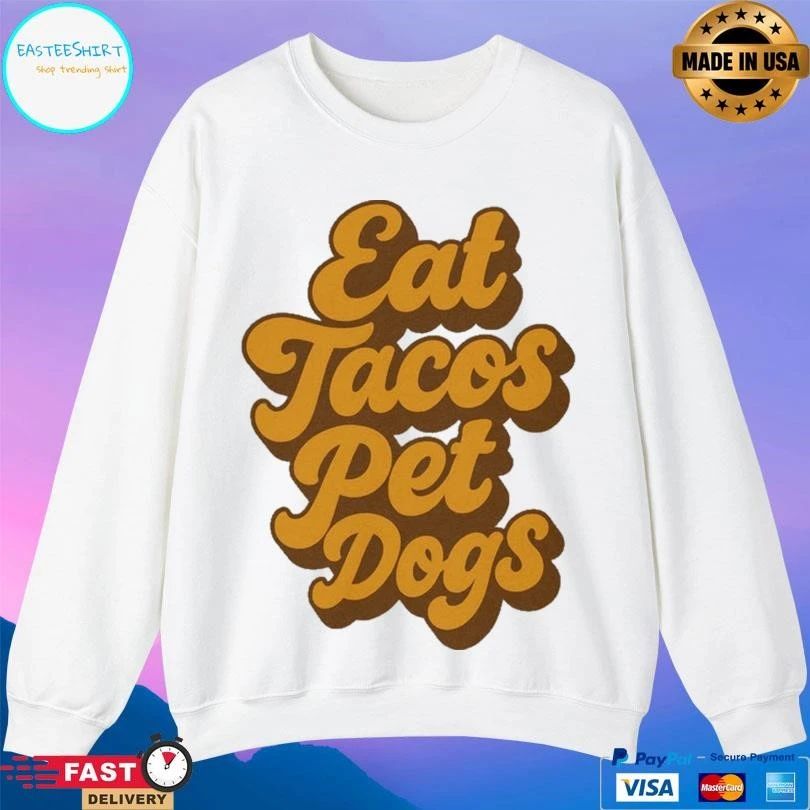 Eat Tacos Pet Dogs 70s Ringer T-shirts