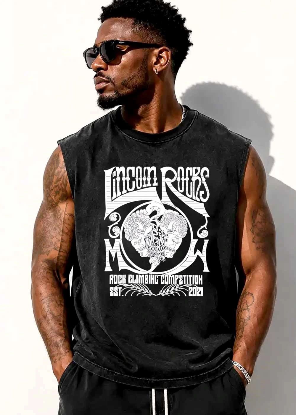 Lincoln Rocks Rock Climbing Competition Est 2021 Line Art Symmetrical Ram Heads shirt