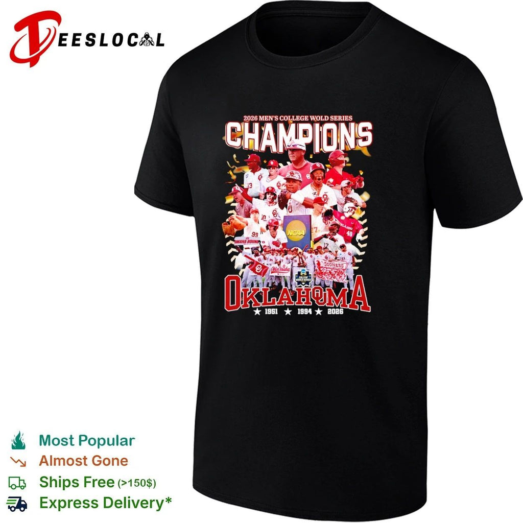 Oklahoma Sooners 2026 Men’s College World Series Champions shirt