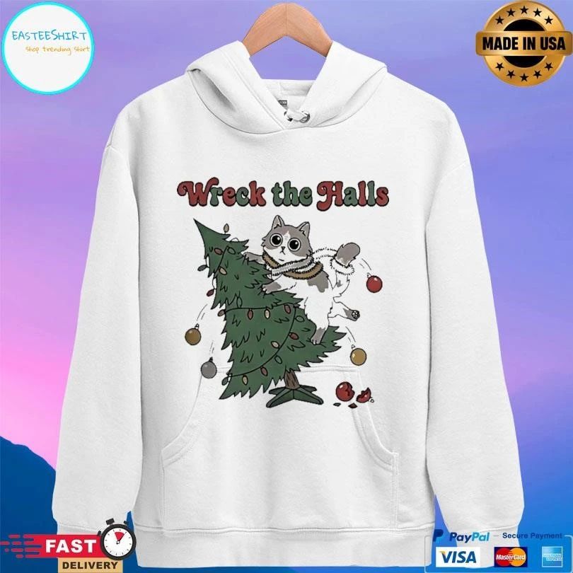 Cat Wreck The Halls Christmas 2025 T-shirts