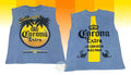 New Corona Extra Beer 2 Sided Palm Tree Beach Classic Logo Men's Muscle T-Shirt