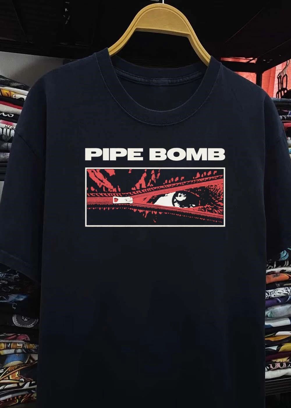 Pipe Bomb Zipper Eye Reveal Grunge Style Shirt