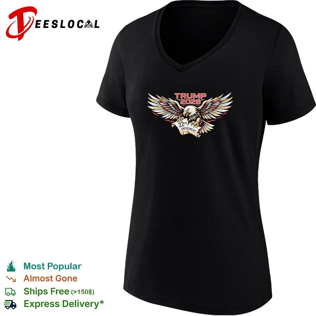Trump 2028 22nd Amendment Eagle US Constitution T-shirt