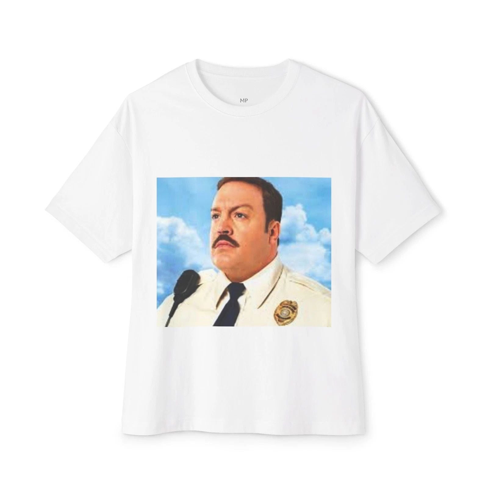 Retro Policeman Portrait Tee | Vintage Badge Officer Illustration